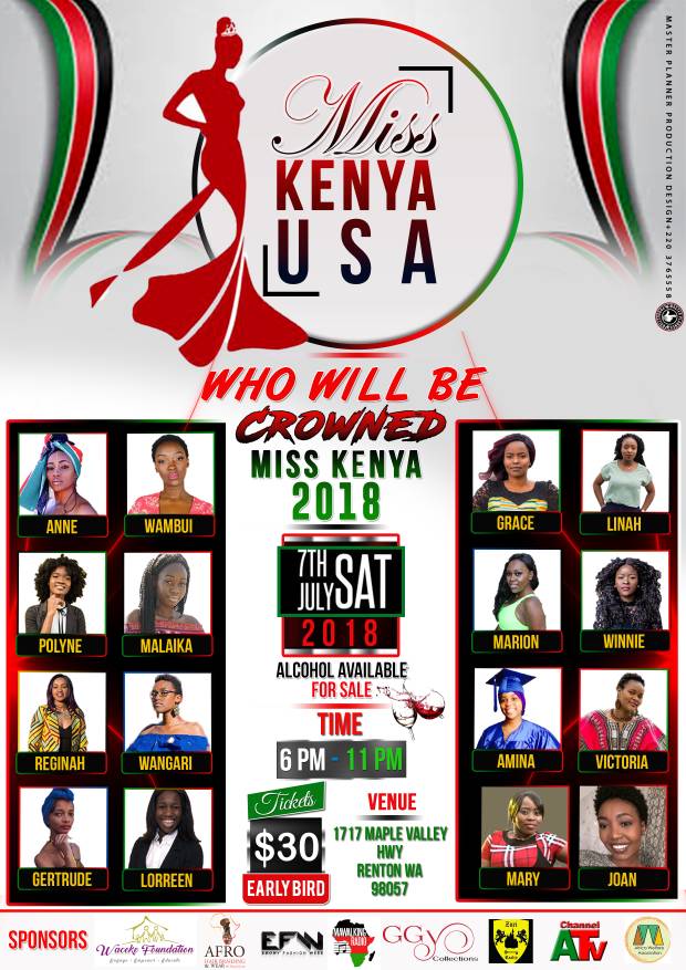 Miss Kenya USA 2018 Flyer